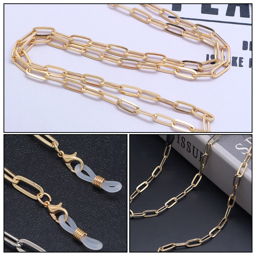 Golden Paperclip Link Necklace - Mask Chain Holder review and price