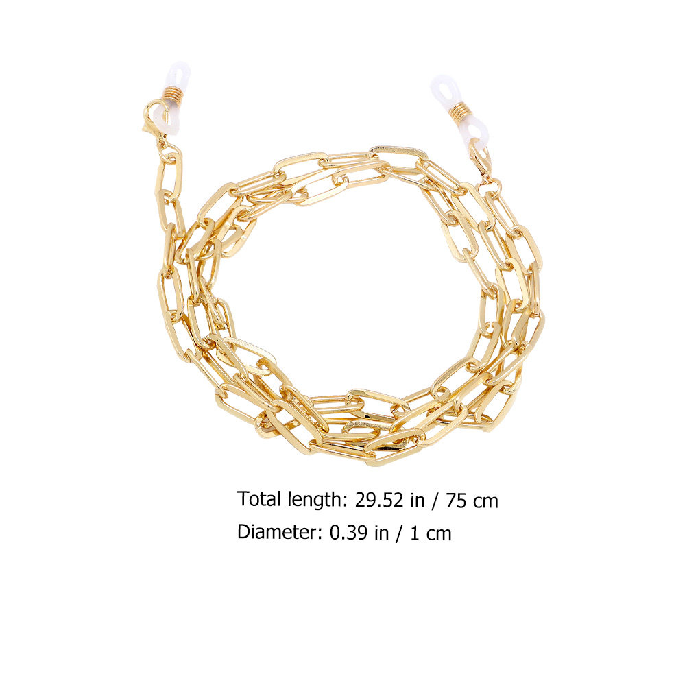 Golden Paperclip Link Necklace - Mask Chain Holder review and price