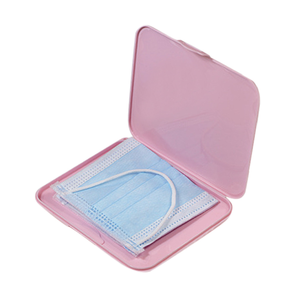 Pink Mask Cover Green Box Mask - Face Mask Storage Box review and price