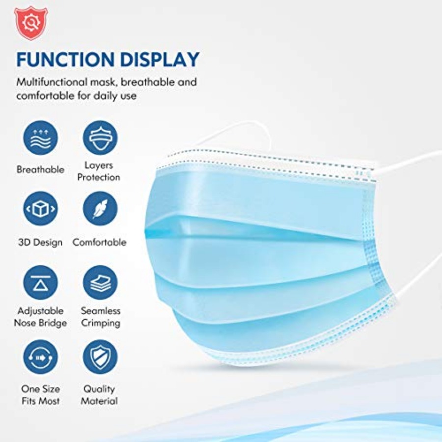 Face Mask Disposable Adults 3P - Disposable Mask Blue review and price