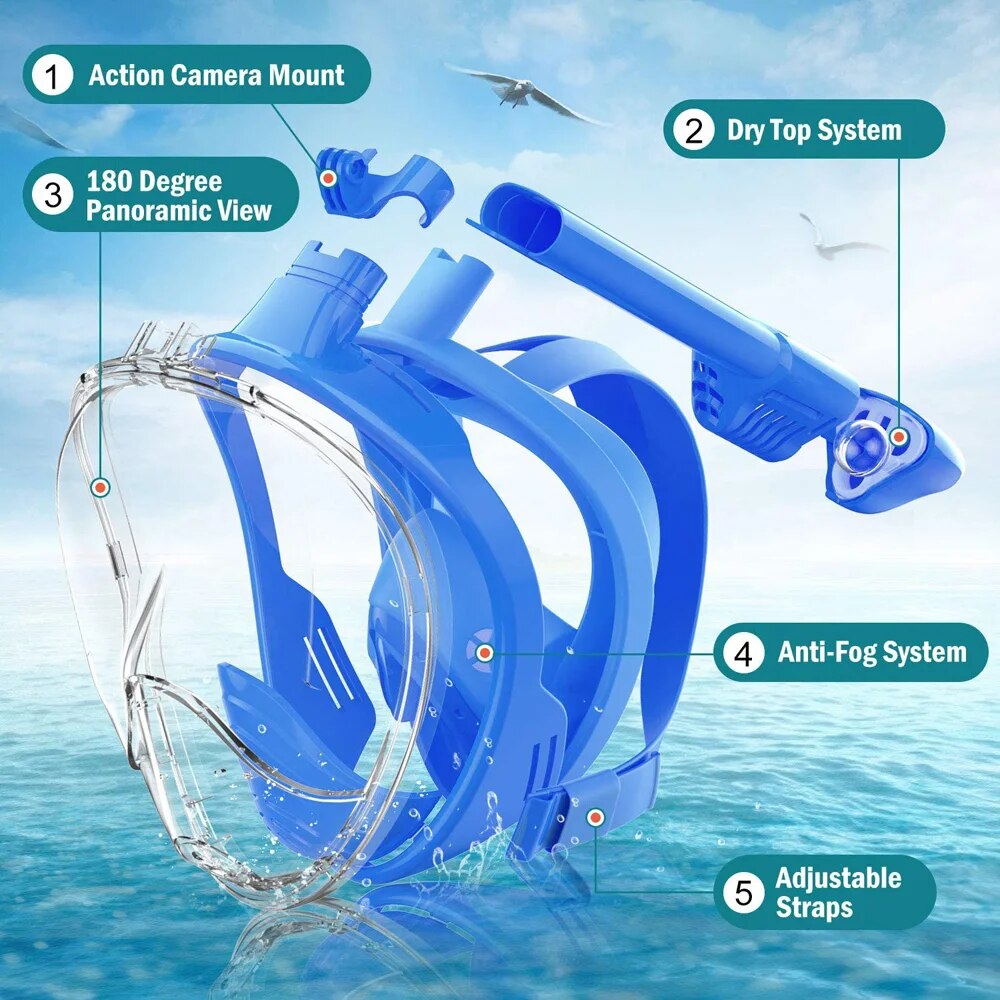 Underwater Snorkeling Full Fac - Anti Pollution Mask review and price