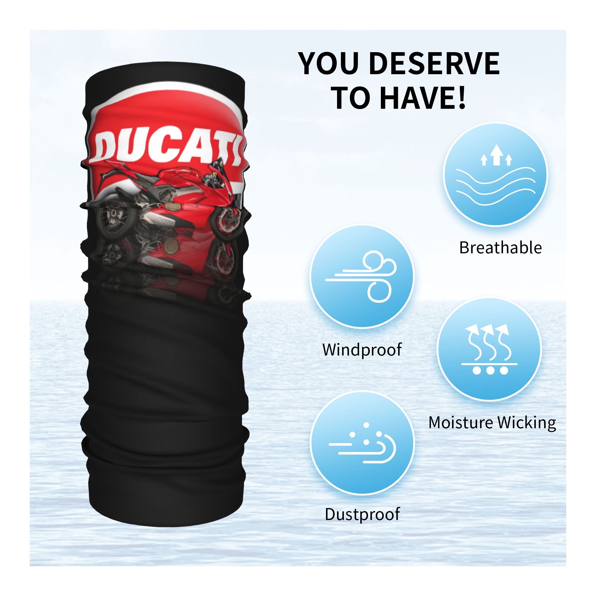 Custom Speed Ducatis Racing Ba - Neck Gaiter Face Cover review and price