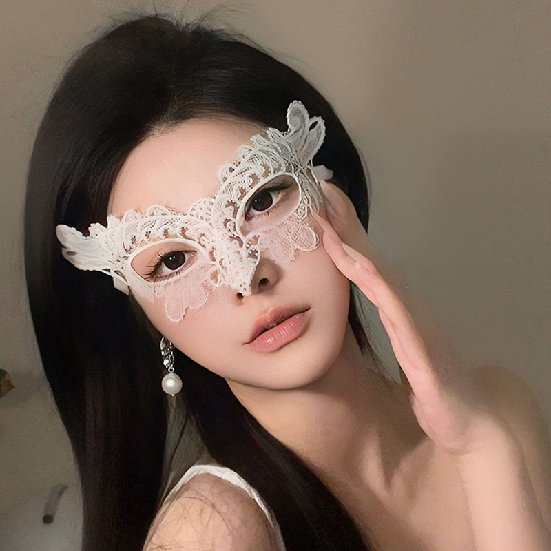 Black Sexy Lingerie Lace Mask  - Respirator Half Face review and price