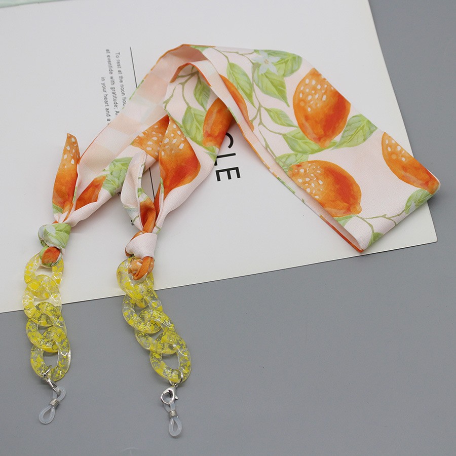 Bohemia Print Silk Scarf Glass - Mask Chain Holder review and price